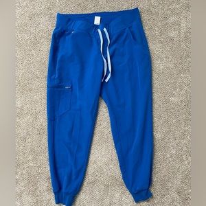 Figs Jogger Scrub Pants Royal Blue Technical Medium Women
